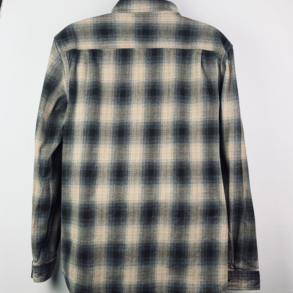 Carhartt Brown Plaid Heavyweight Flannel Shirt Large Tall - Picture 5 of 9